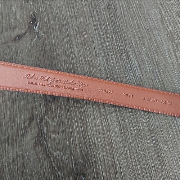 Daniel Cremieux Italian Full Grain Leather Croc Embossed Belt Size 34 - Picture 4 of 6